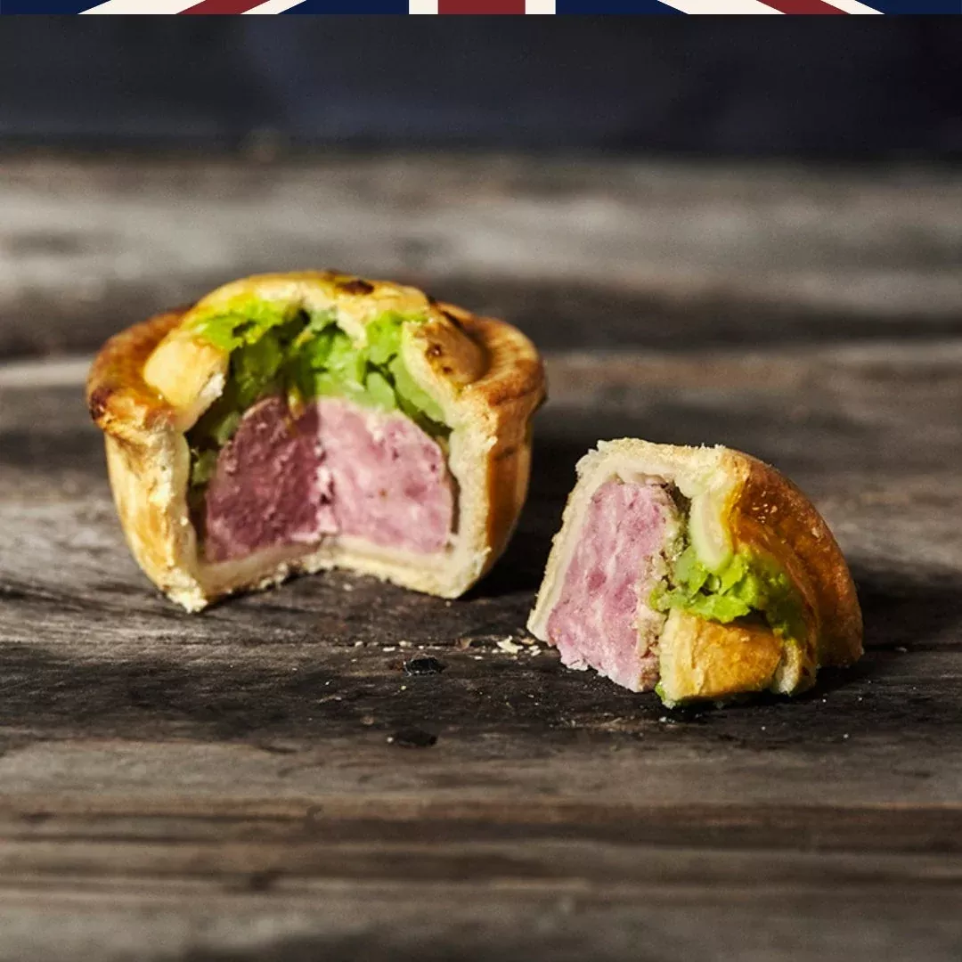 Mushy Pea Pork Pie