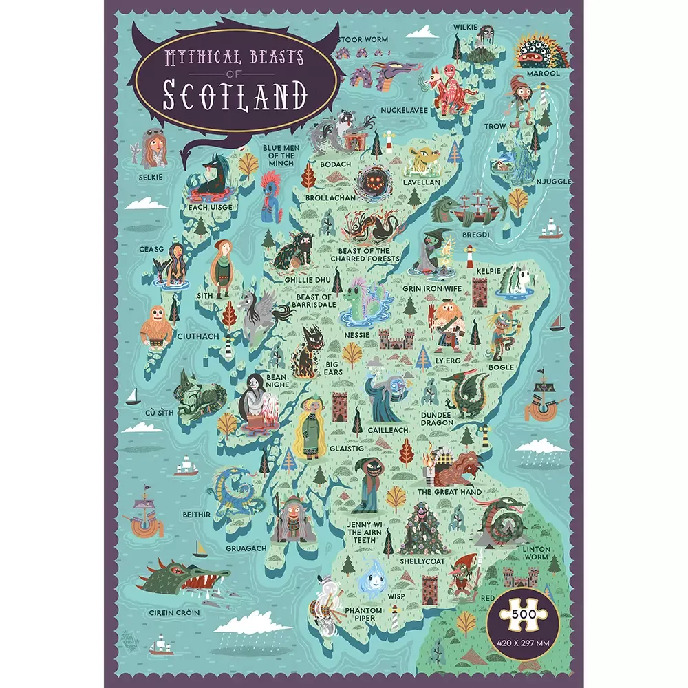 Mythical Beasts of Scotland Jigsaw Puzzle - 500 pieces