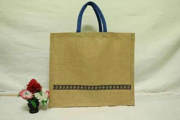 Natural Color Grocery Jute Bag - Yellow - Pack of 1