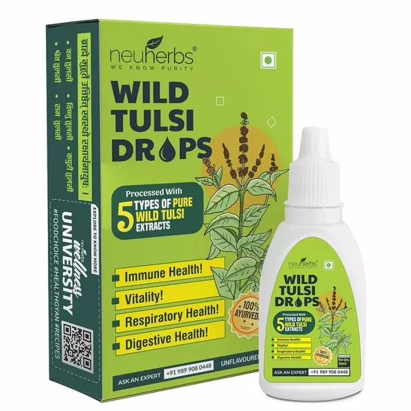 Neuherbs Wild Tulsi Drops - 30 ml