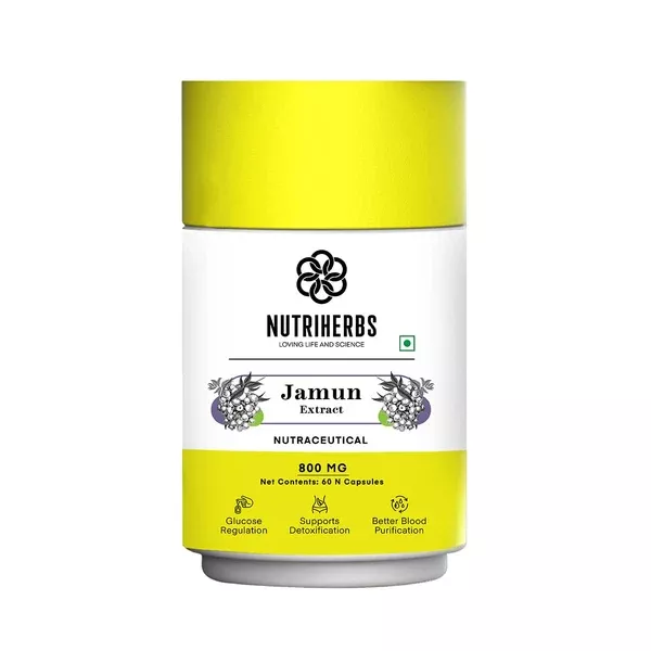 Nutriherbs Organic Jamum Extract For Sugar Control Capsules - 90 Capsules