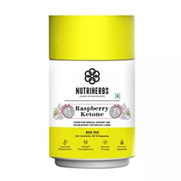 Nutriherbs Raspberry Ketone Veggie Capsules - 60 Caps