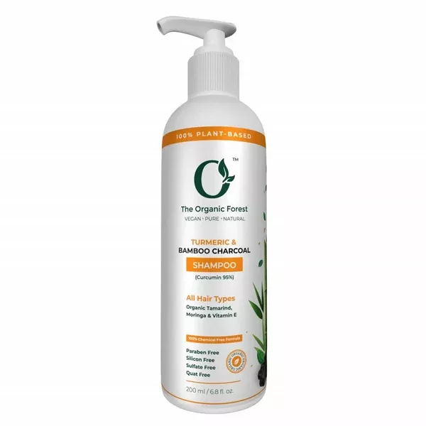 The Organic Forest Turmeric & Bamboo Charcoal Shampoo - 200 ml