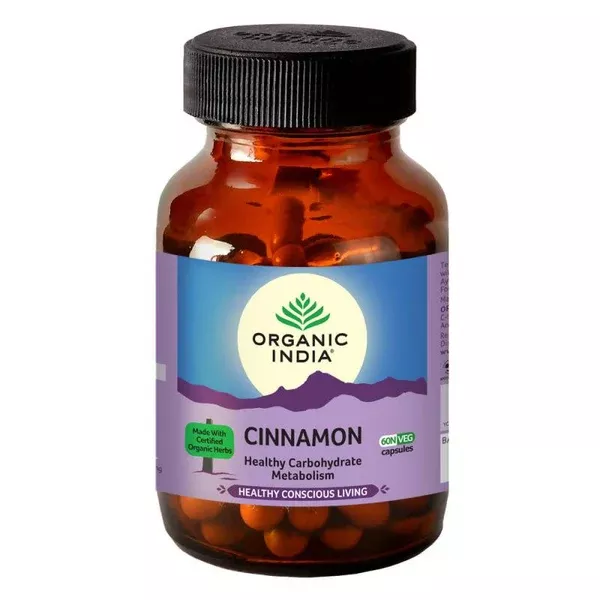 Organic India Cinnamon Capsules - 60 Caps