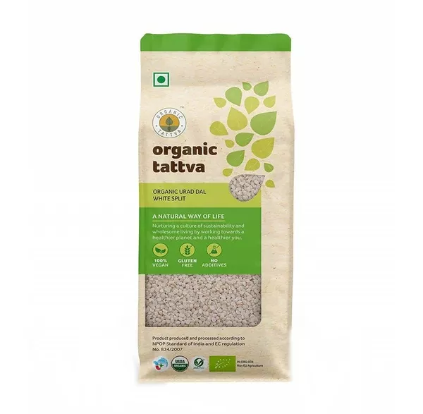Organic Tattva Urad Dal White Split - 500 gm