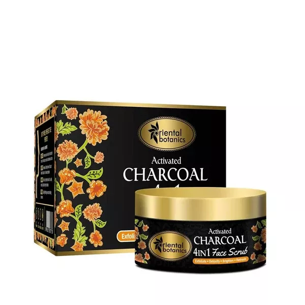 Oriental Botanics Activated Charcoal 4 IN 1 Face Scrub - 100 gm