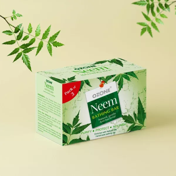 Ozone Neem Bathing Bar - 125 gm - Pack of 3
