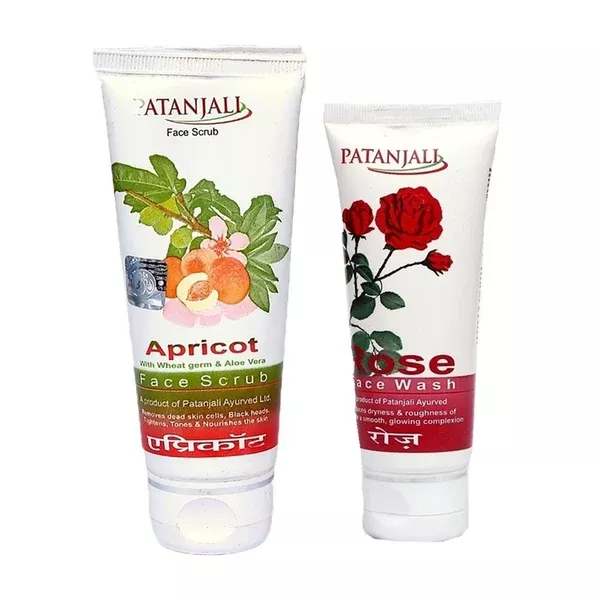 Patanjali Apricot Face Scrub Plus Rose Face Wash