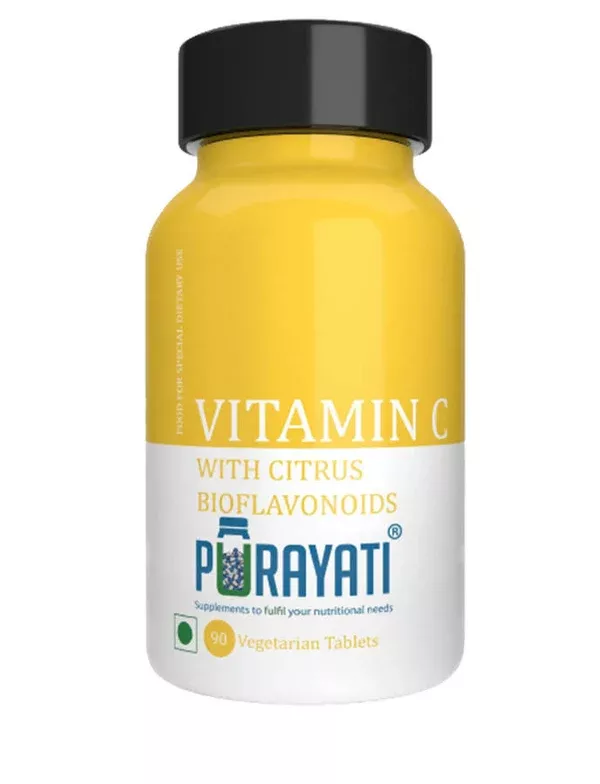 Purayati Vitamin C with Citrus Bioflavonoids Tablets - 90 Tablets