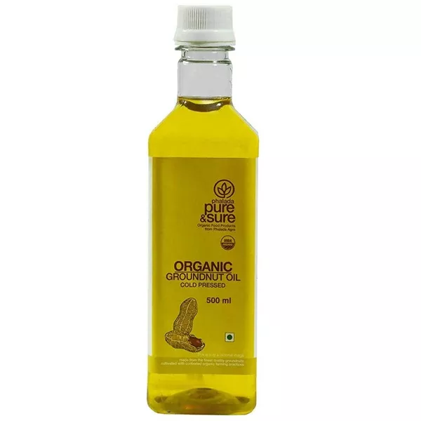 Pure & Sure Organic Cold Pressed Ground Nut Oil - 500 ml