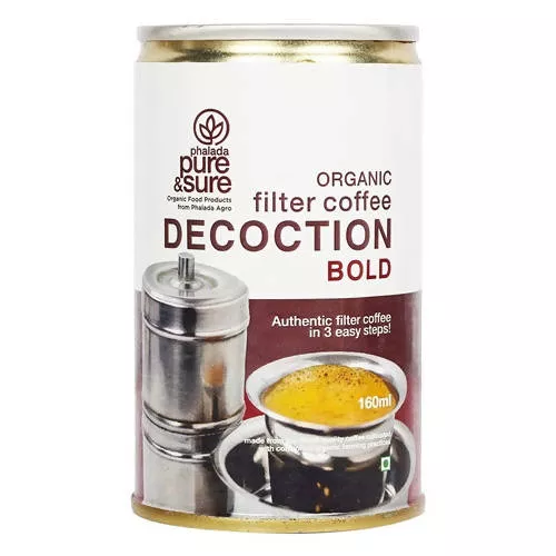 Pure & Sure Organic Filter Coffee Decoction - Bold - 160 ml