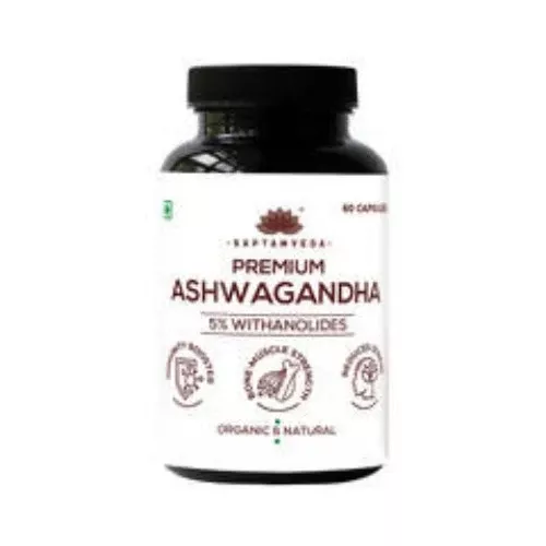 Saptamveda Premium Ashwagandha Capsules - 60 Capsules
