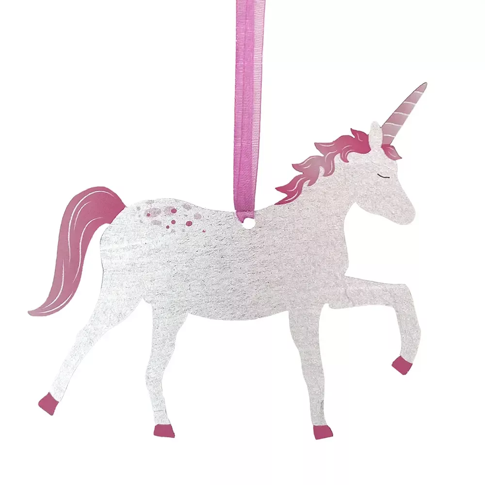 Silvery Unicorn Ornament