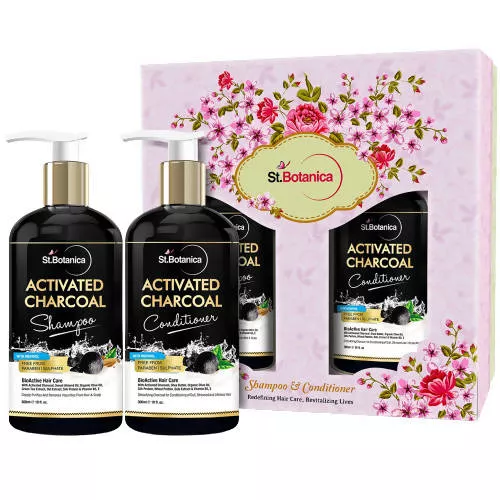 St.Botanica Activated Charcoal Shampoo And Conditioner Combo - Combo