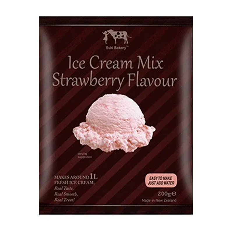 Suki Bakery Strawberry Ice Cream Powder | Gourmet Homemade Mix