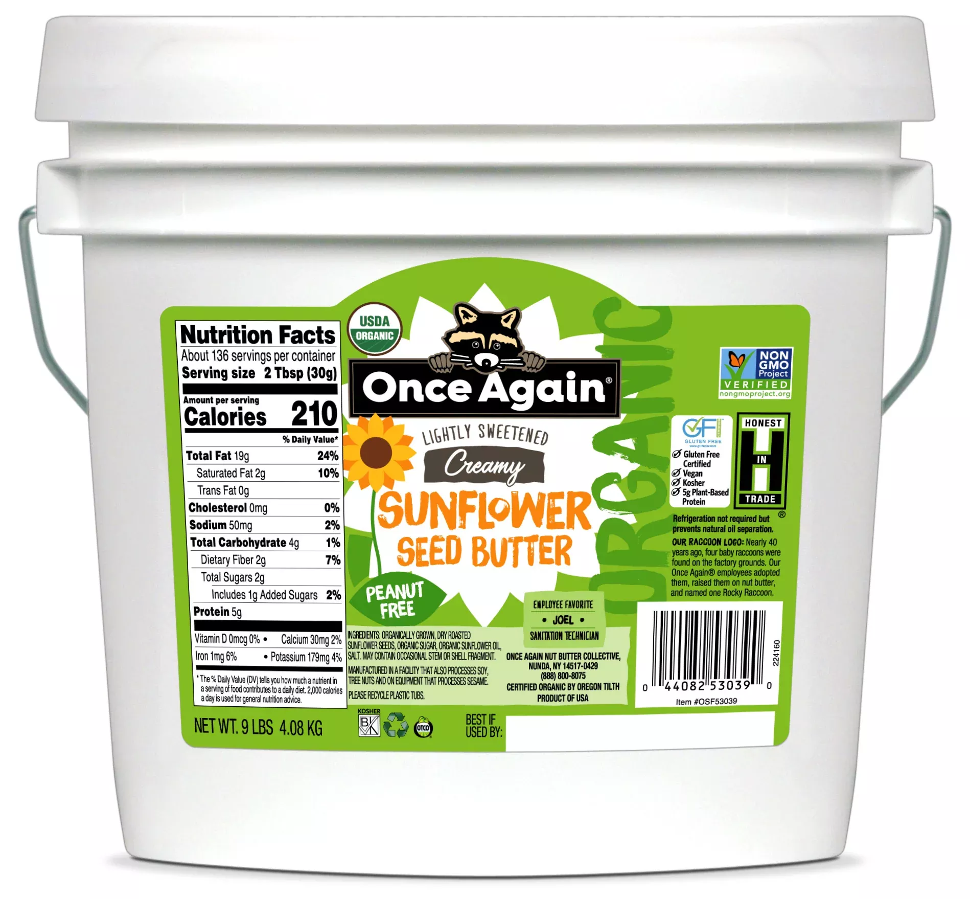 Sunflower Butter Bucket