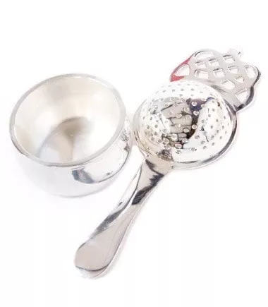Tea Strainer – Silver Plated, Long Handle