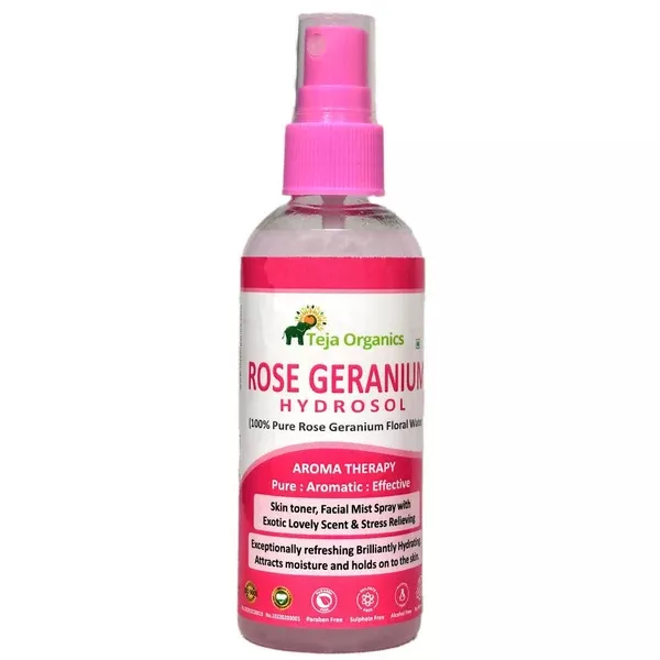 Teja Organics Rose Geranium Hydrosol - 100 ml