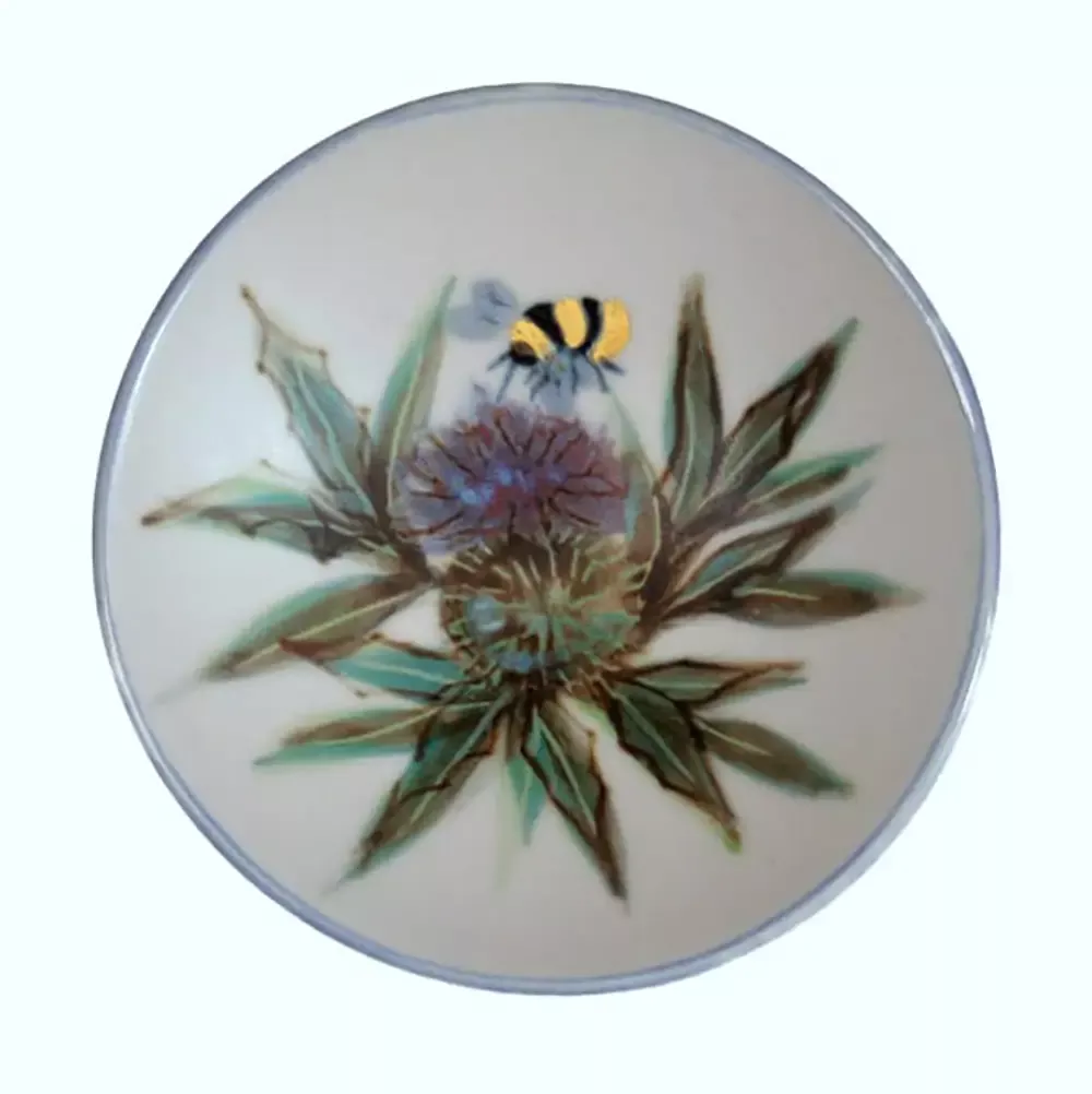 Thistle Small Round Dish from Highland Stoneware