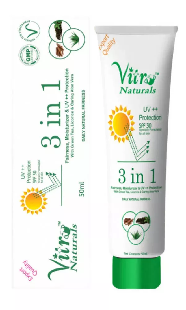 Vitro Naturals 3 in 1 UV++ Protection - 50 ml