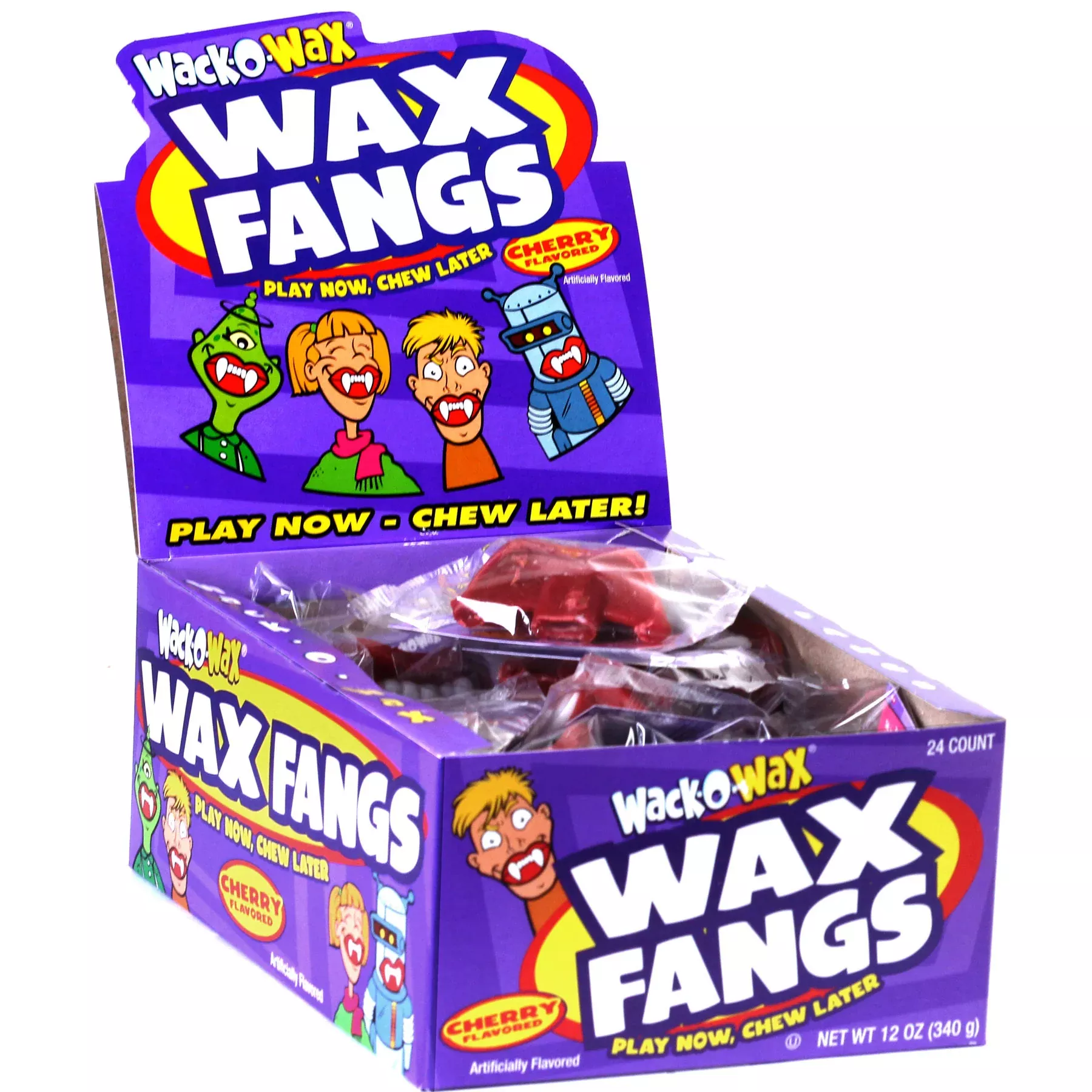 Wack-O-Wax Fangs Candy - 24CT Box