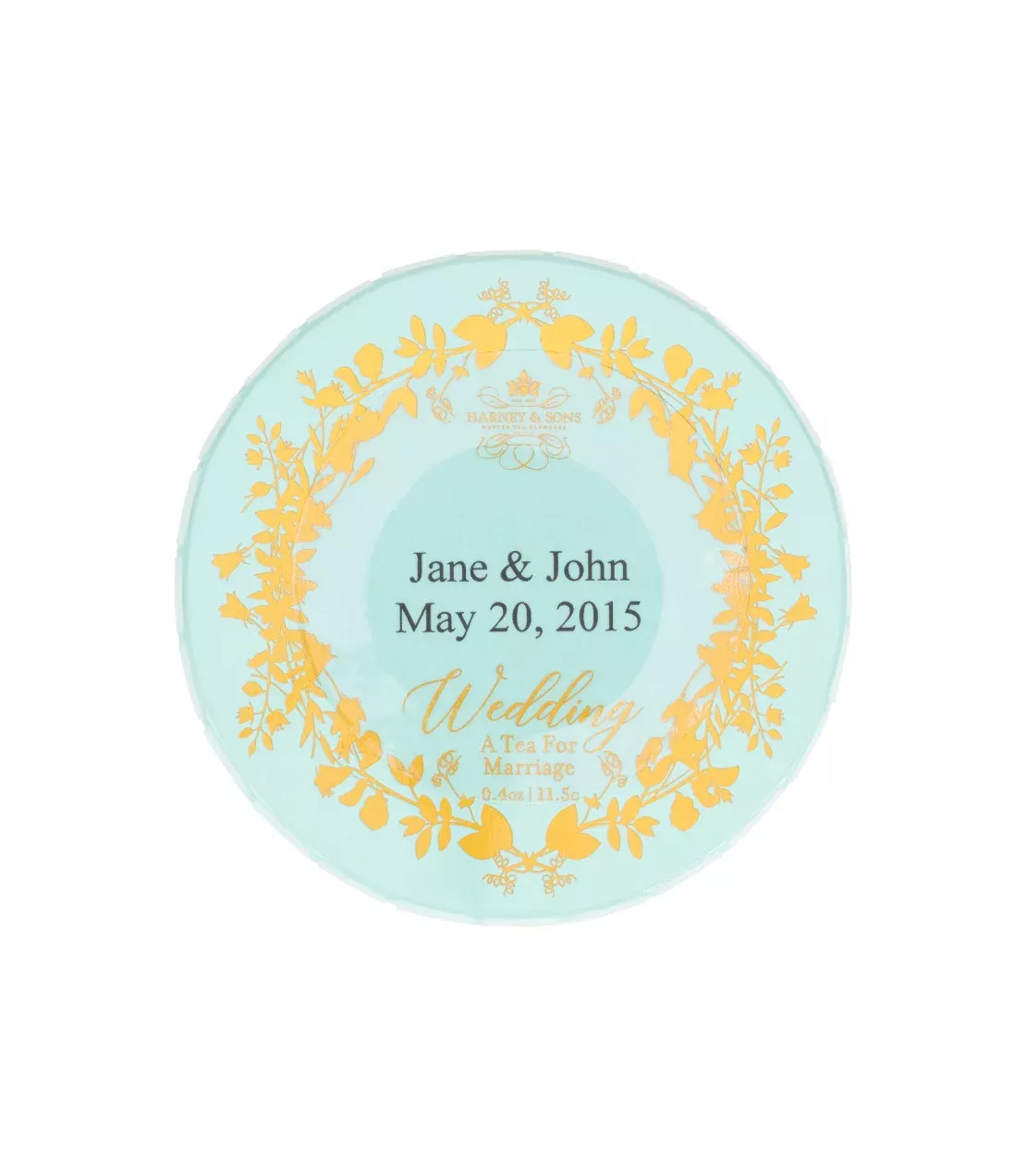 Wedding Tea, Personalized Tagalong Tin of 5 Sachets