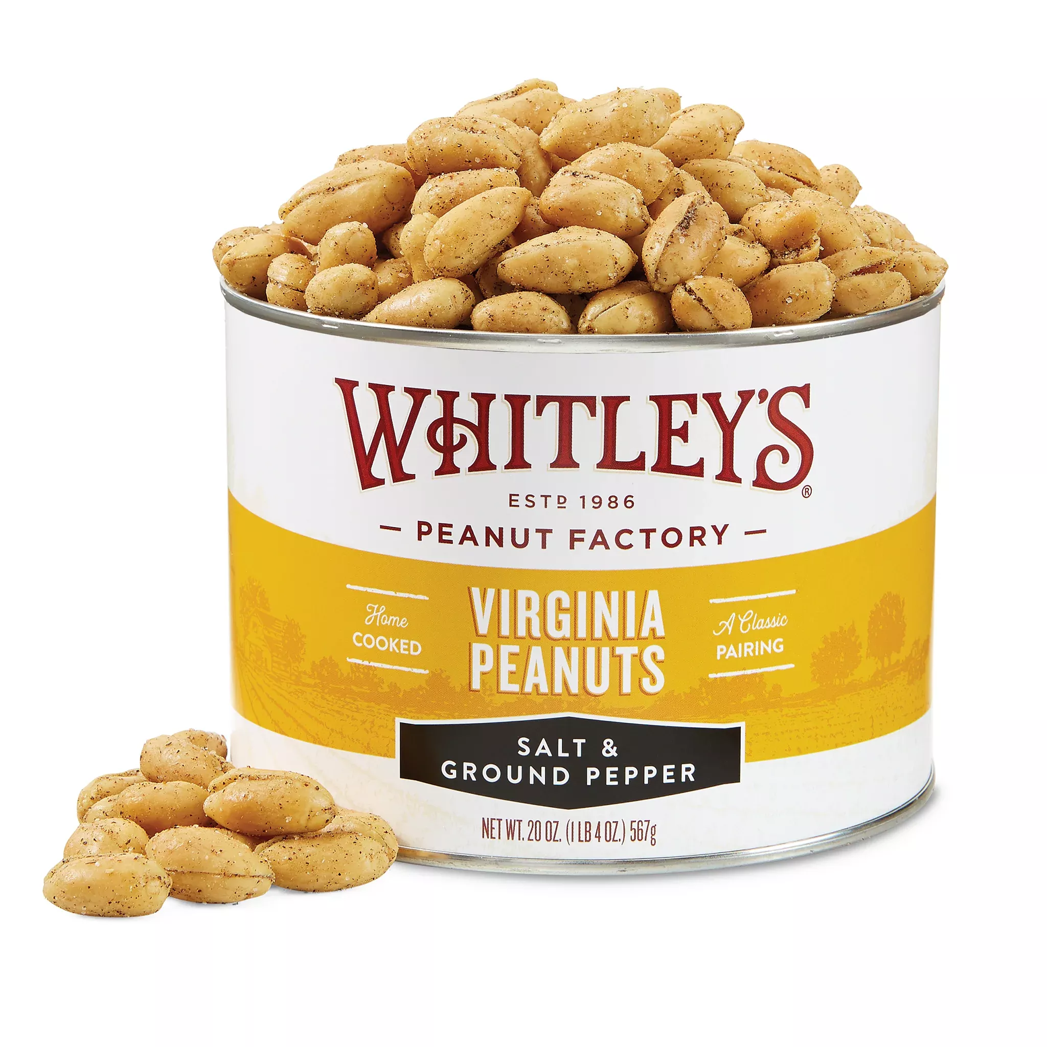 Whitley's Salt and Ground Pepper Virginia Peanuts