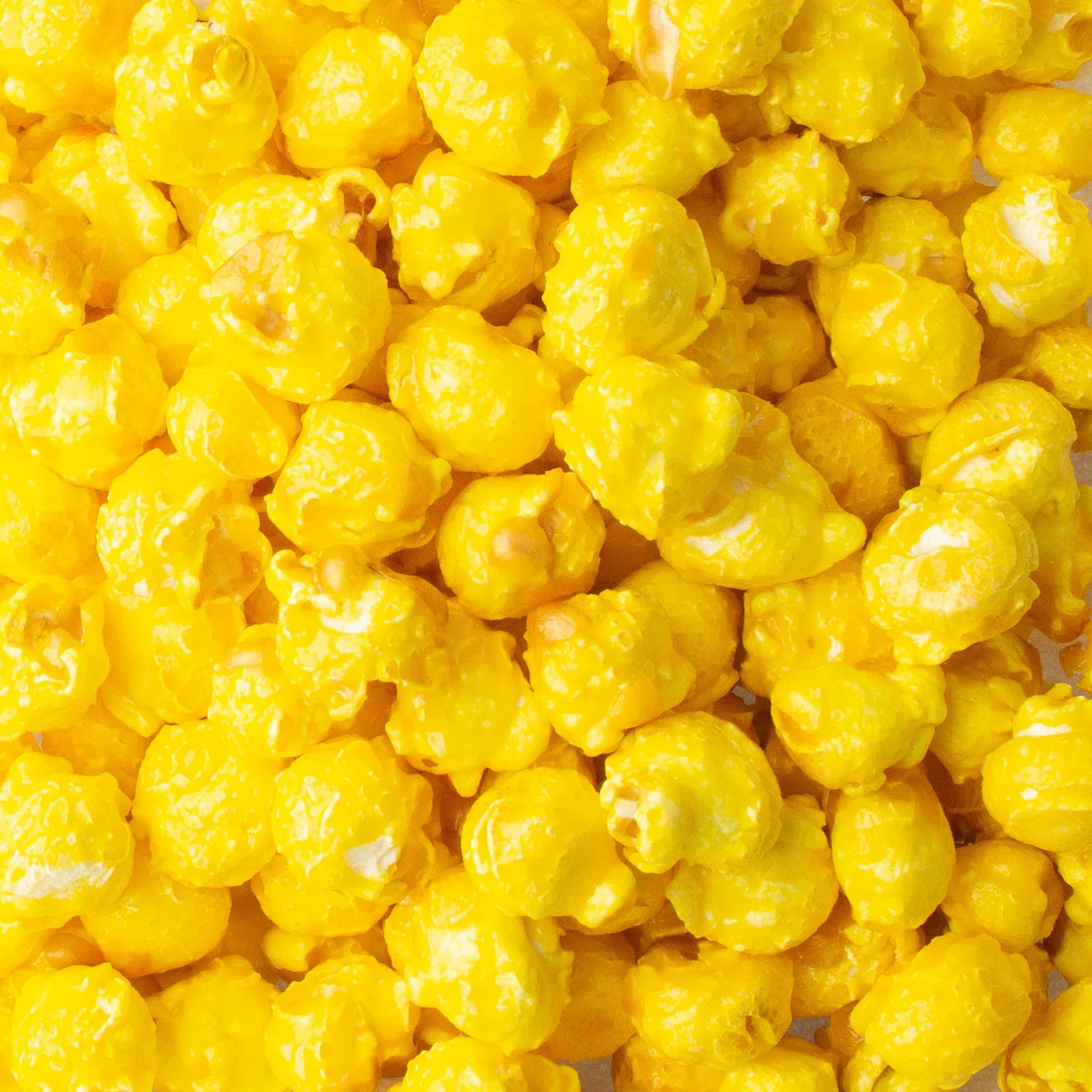 Yellow Candy Coated Popcorn - Lemon