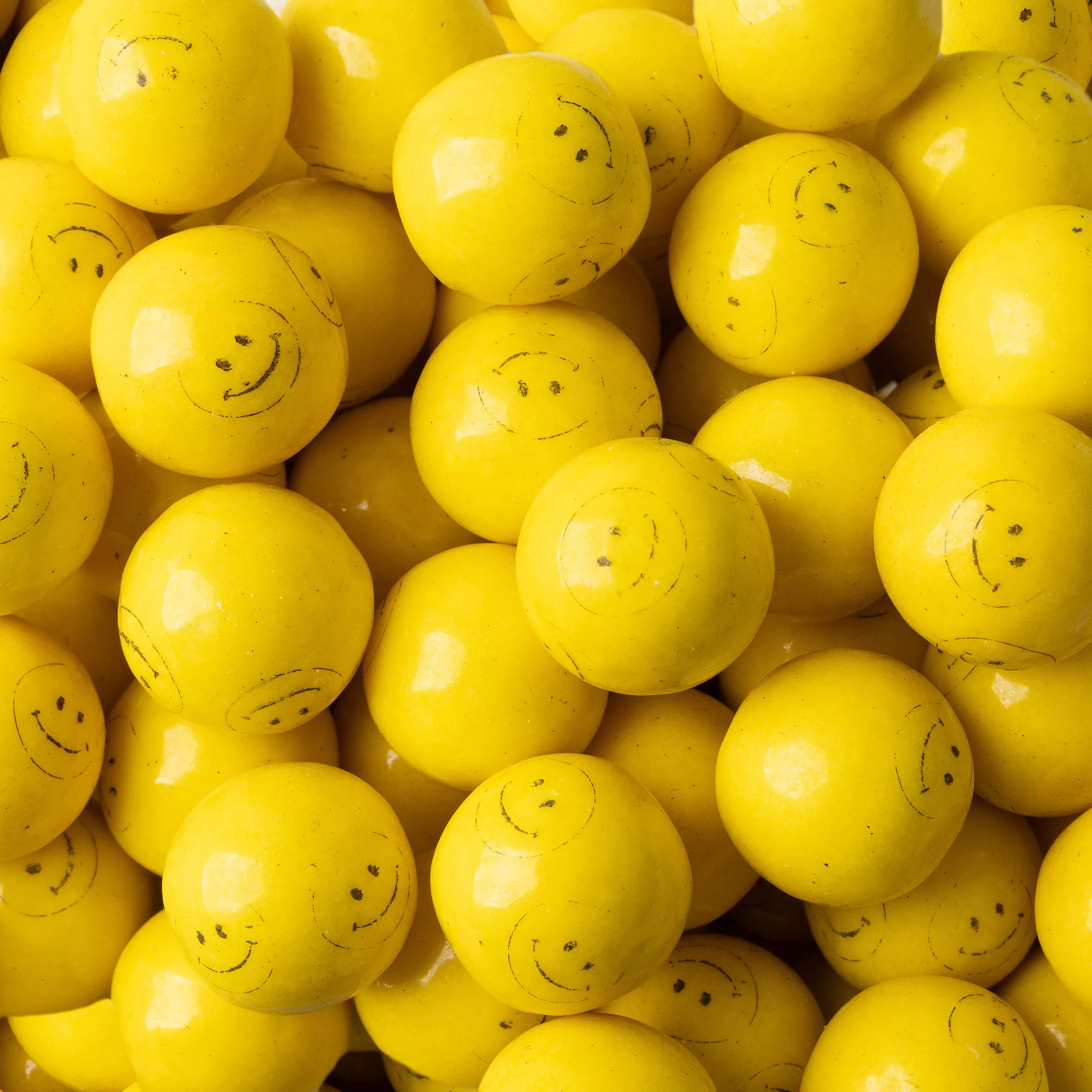 Yellow Smiley Face Gumballs
