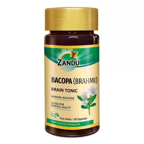 Zandu Bacopa (Brahmi) Brain Tonic Capsules - Pack of 1
