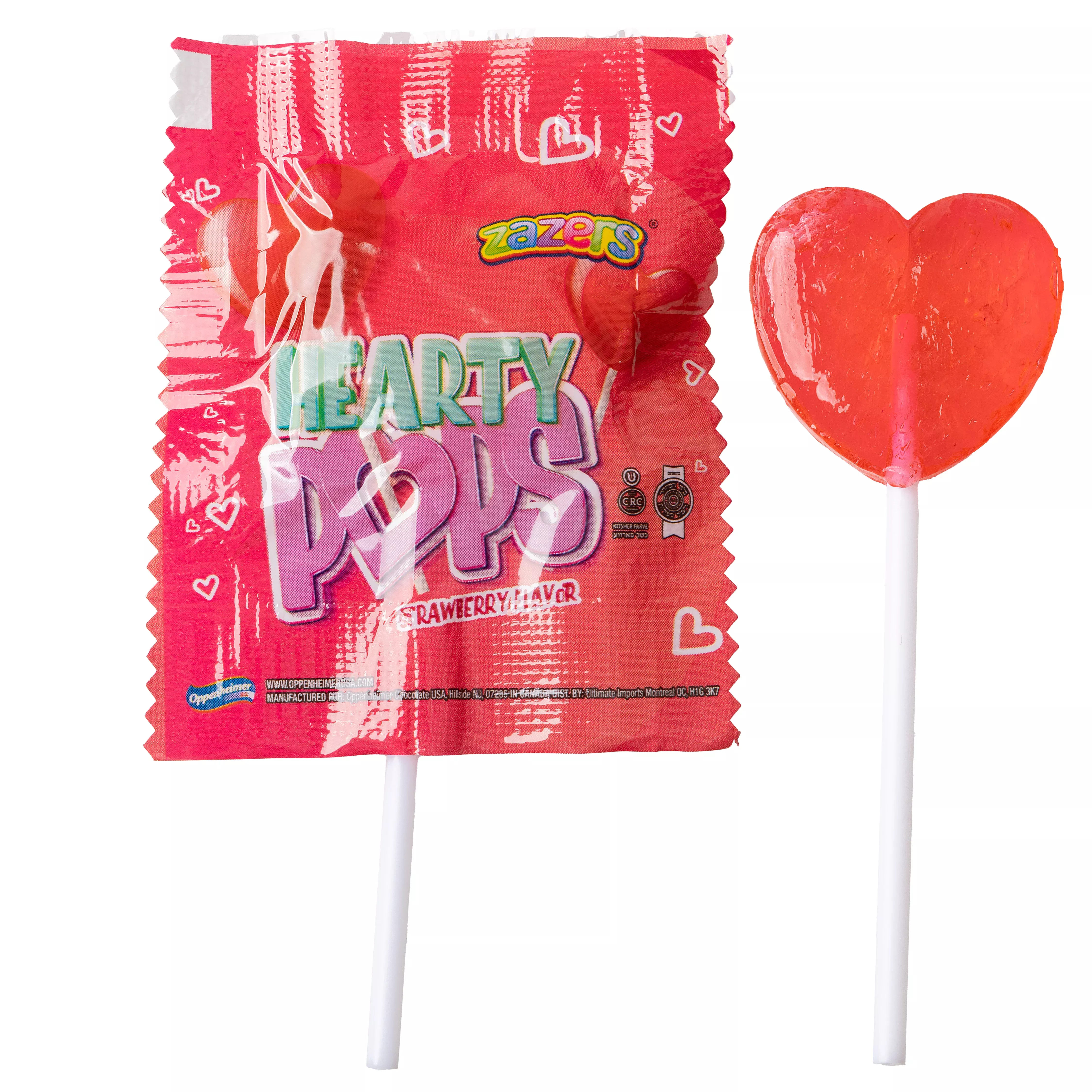 Zaza Strawberry Red Heart Lollipops