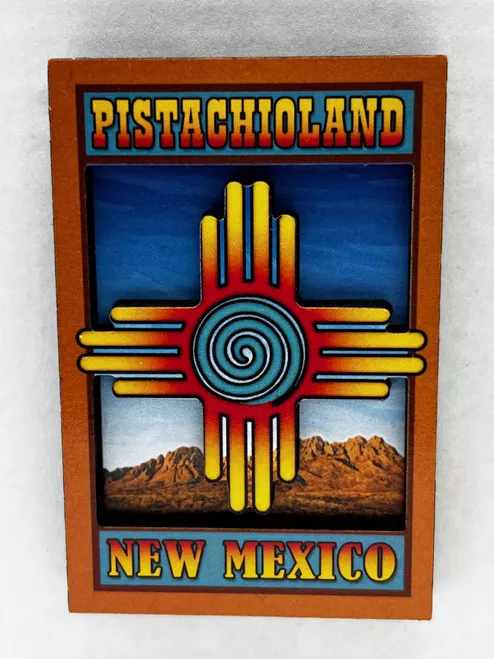 Zia New Mexico Wood Magnet